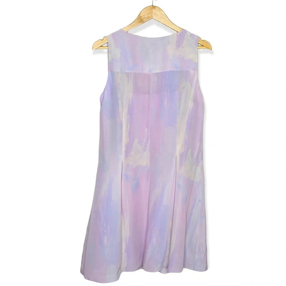 ✨NWT Club Monaco Sleeveless Silk Pastel Tie Dye Watercolor Mini Dress Size 6 - Picture 10 of 12